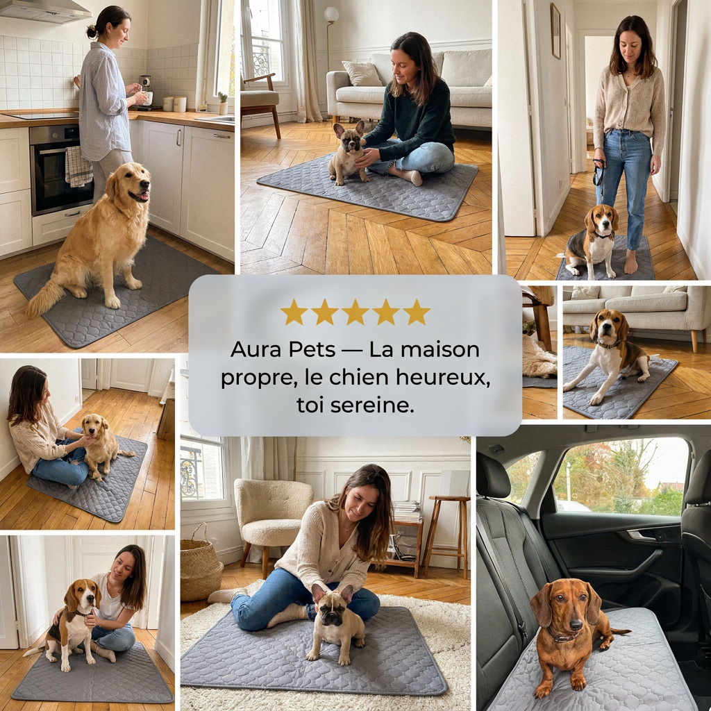Tapis Hygiénique Lavable pour Chien — Zéro Odeur, Zéro Fuite
