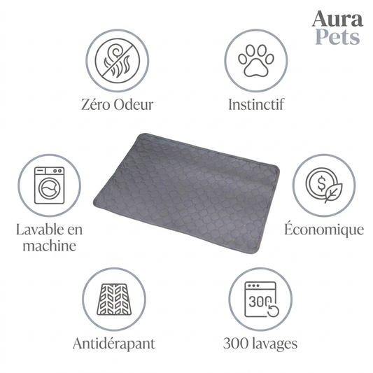 Tapis Hygiénique Lavable pour Chien — Zéro Odeur, Zéro Fuite