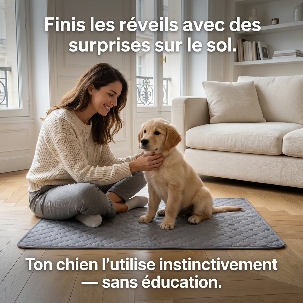Tapis Hygiénique Lavable pour Chien — Zéro Odeur, Zéro Fuite