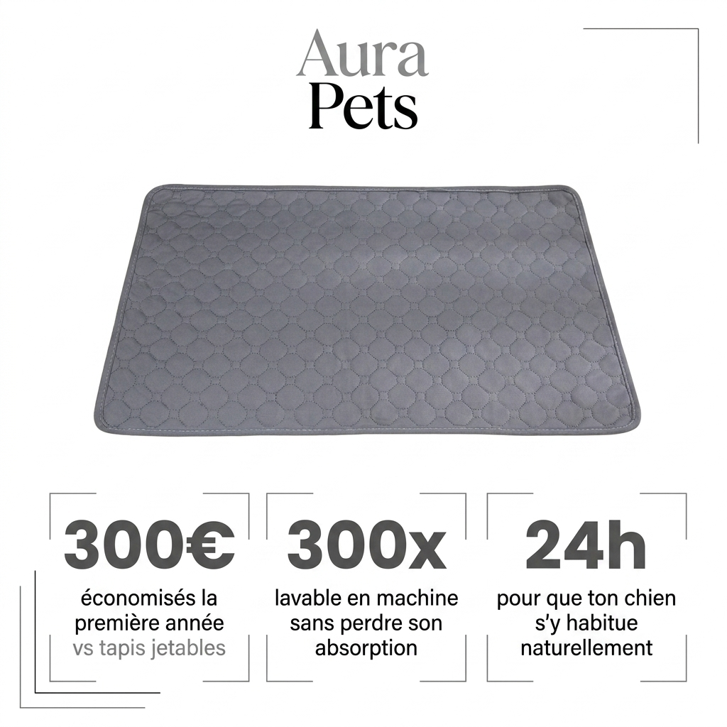 Tapis Hygiénique Lavable pour Chien — Zéro Odeur, Zéro Fuite